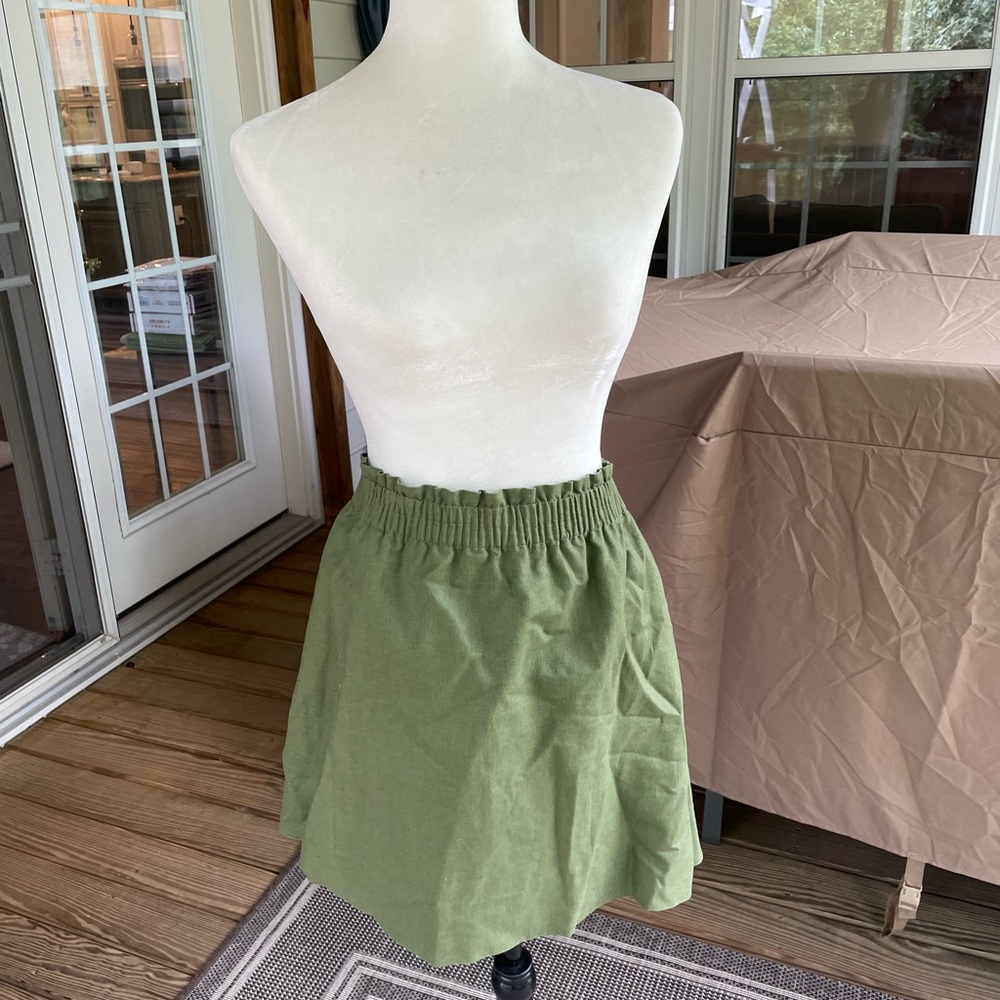 J. Crew olive green mini skirt